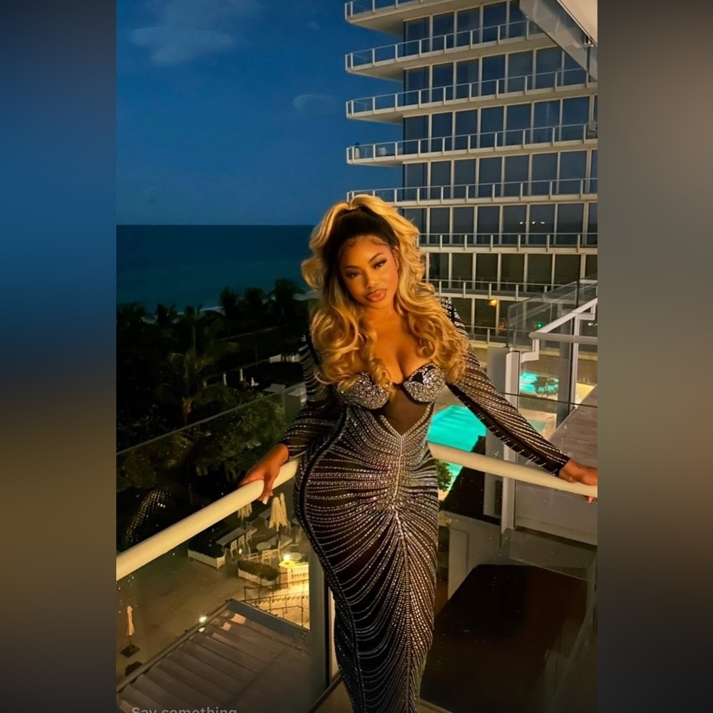 Black and Silver Sequin Dress